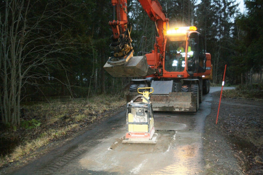 Vägarbete Skålbovägen 2012